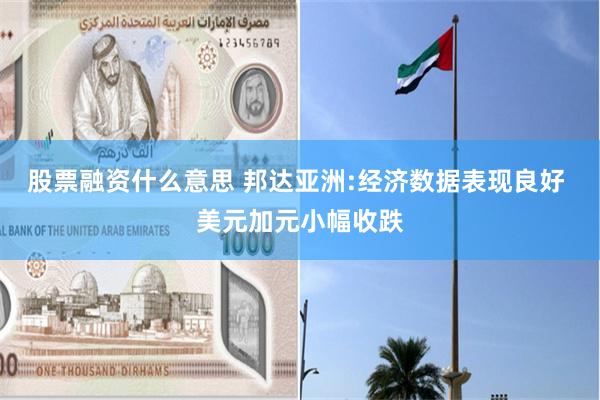 股票融资什么意思 邦达亚洲:经济数据表现良好 美元加元小幅收跌