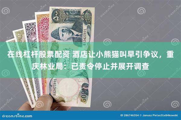 在线杠杆股票配资 酒店让小熊猫叫早引争议，重庆林业局：已责令停止并展开调查